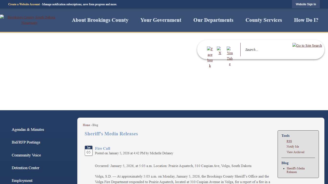 Blog • Sheriff's Media Releases