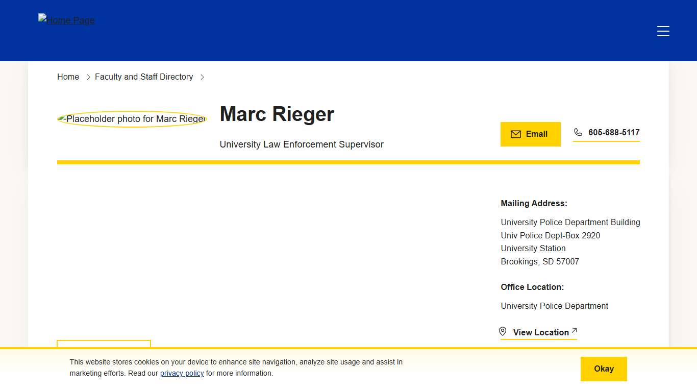 Marc Rieger South Dakota State University