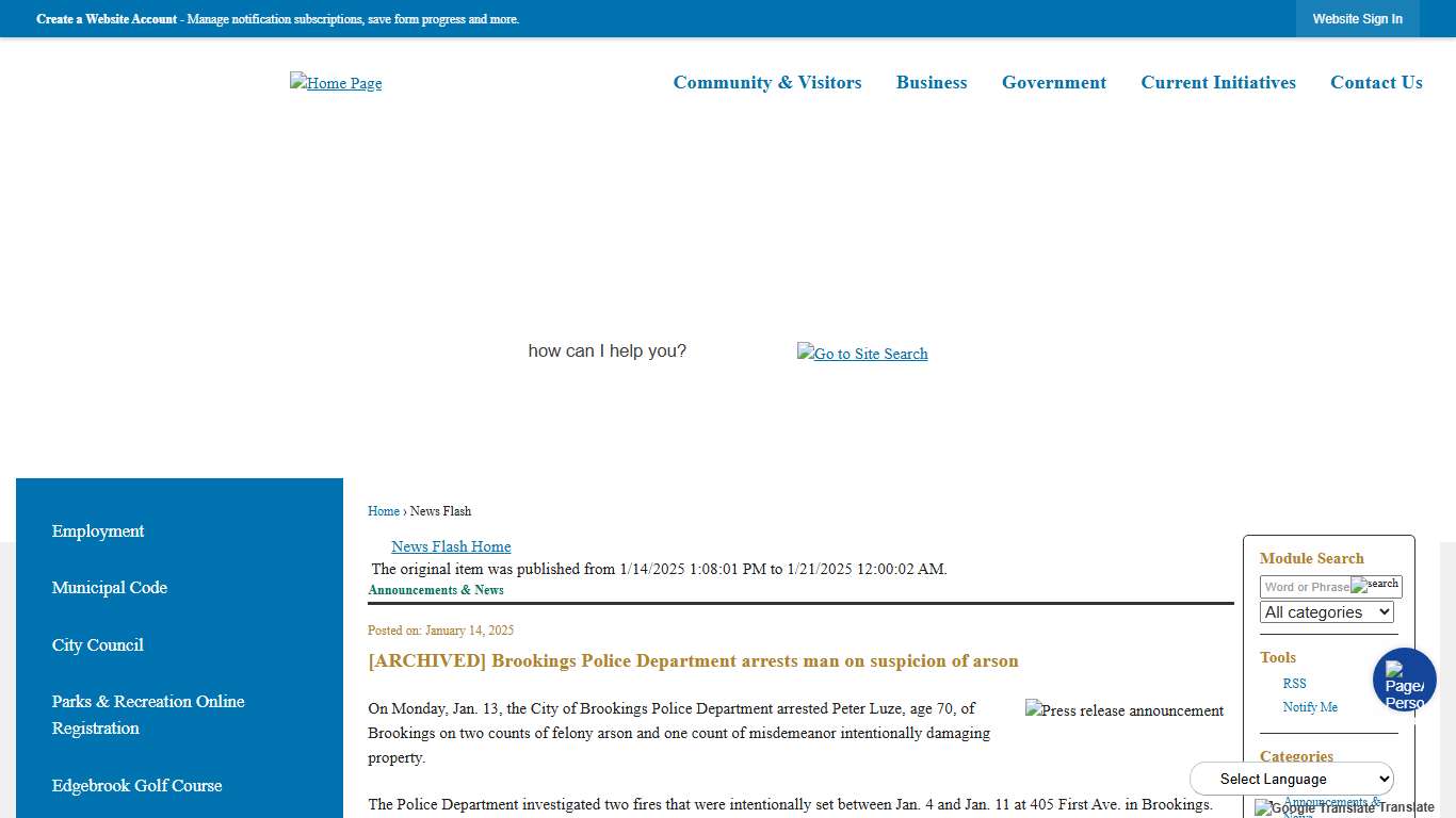 News Flash • Brookings, SD • CivicEngage