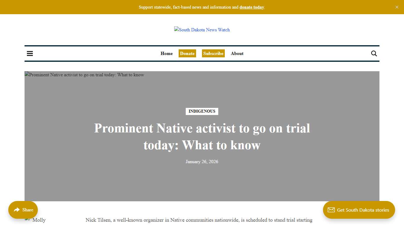 Prominent Native activist Nick Tilsen set to go on trial